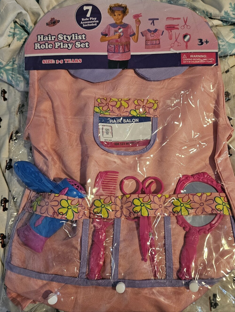 Hair Stylist Role Play Costume Set Size 3-5Y NEW Halloween Dress up